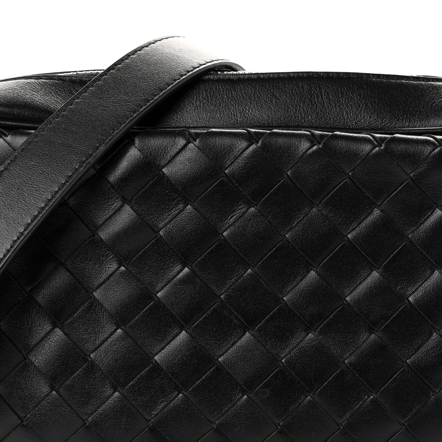 Bottega Veneta Calfskin Intrecciato Small Camera Bag Black 8 of 11