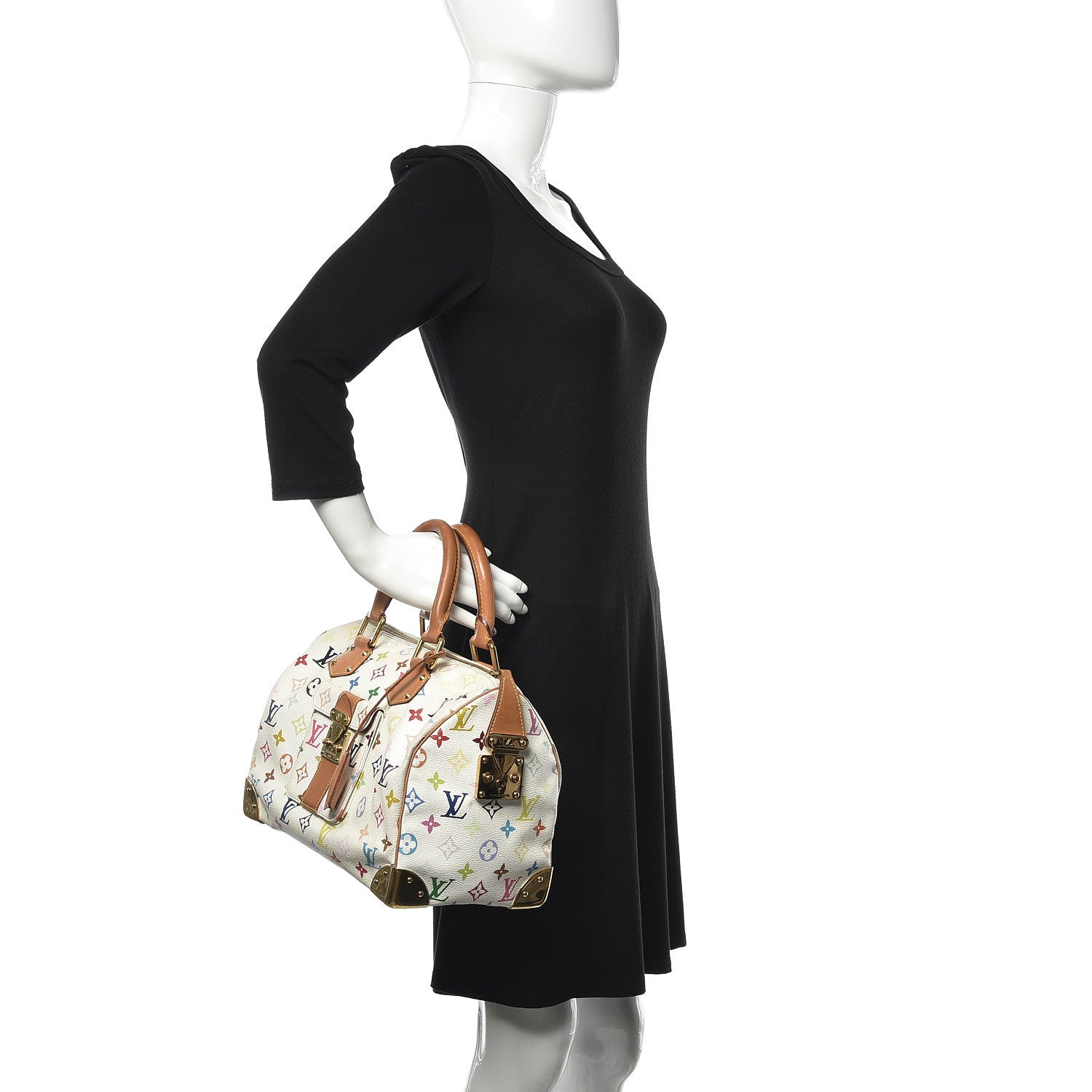 Louis Vuitton Monogram Multicolor Speedy 30 White 2 of 15