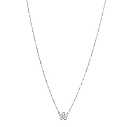 Tiffany Platinum Diamond Small Enchant Flower Pendant Necklace 1 of 5