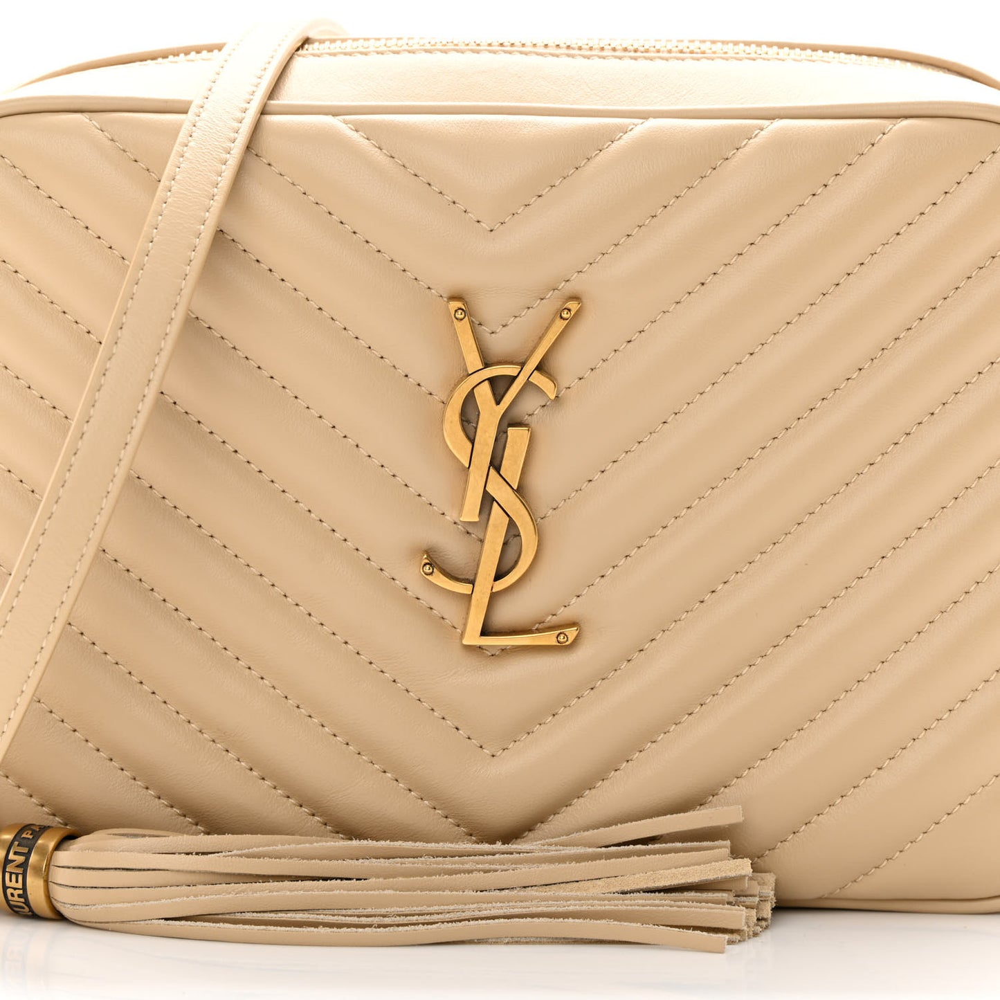 Calfskin Matelasse Monogram Lou Camera Bag Nude Powder