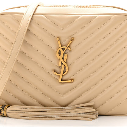 Saint Laurent Calfskin Matelasse Monogram Lou Camera Bag Nude Powder 8 of 12