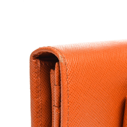 Prada Saffiano Bow Continental Wallet Papaya 11 of 12