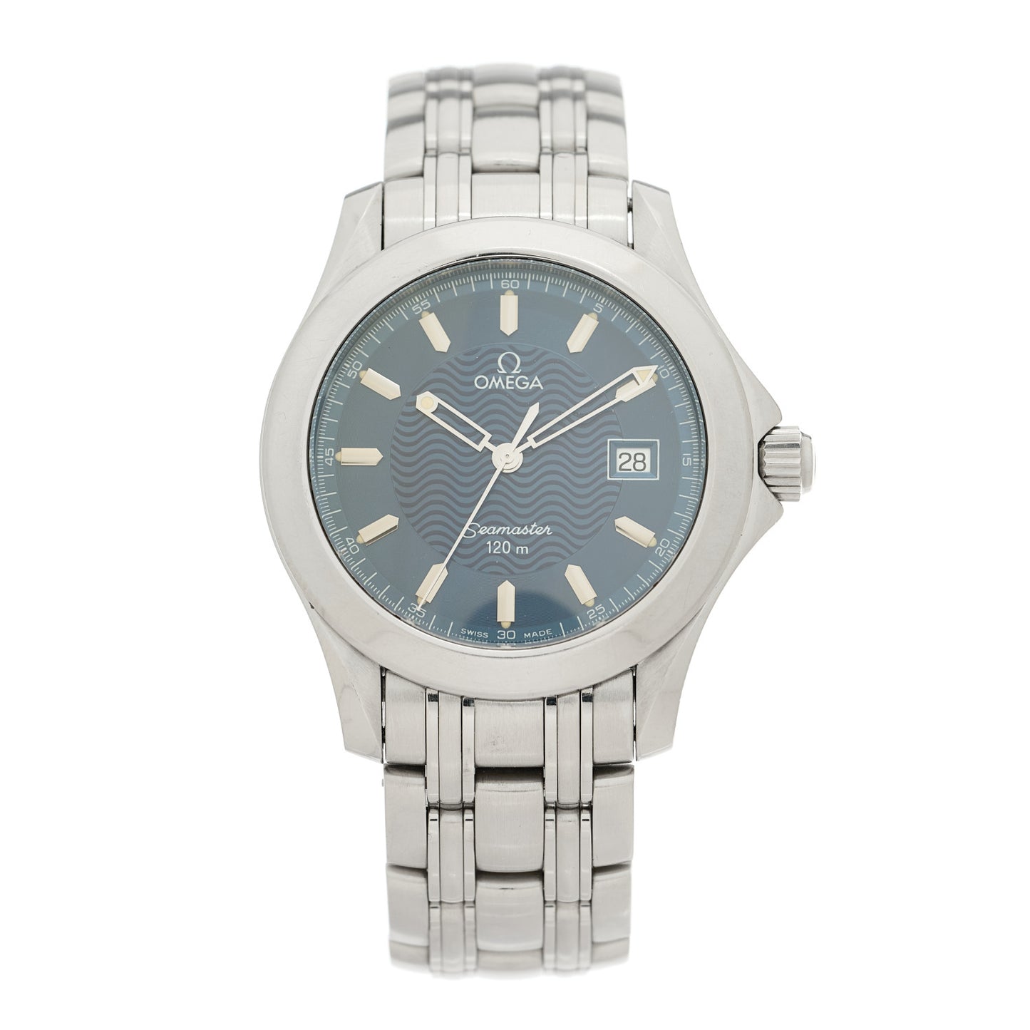 Stainless Steel 36mm Seamaster 120M Quartz Watch Blue 2511.81
