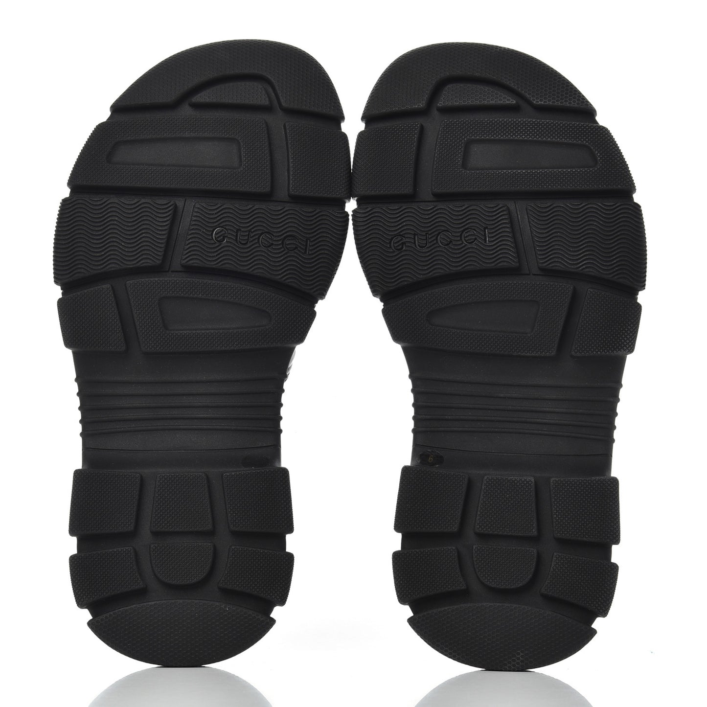 Nappa Grosgrain Logo Mens Velcro Chunky Slide Sandals 6 Black