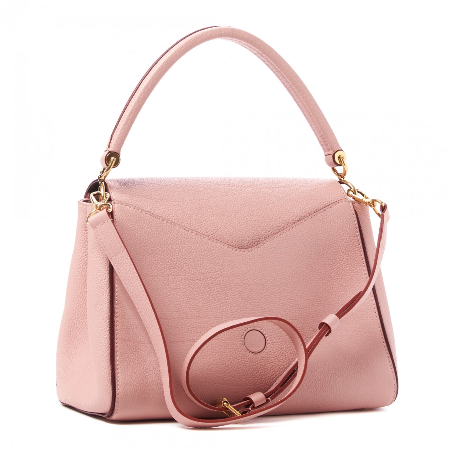 Grained Calfskin Monogram Double V Rose Poudre