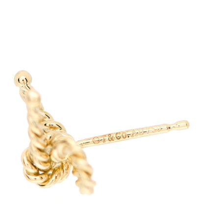 Tiffany 18K Yellow Gold Twist Bow Earrings 4 of 6