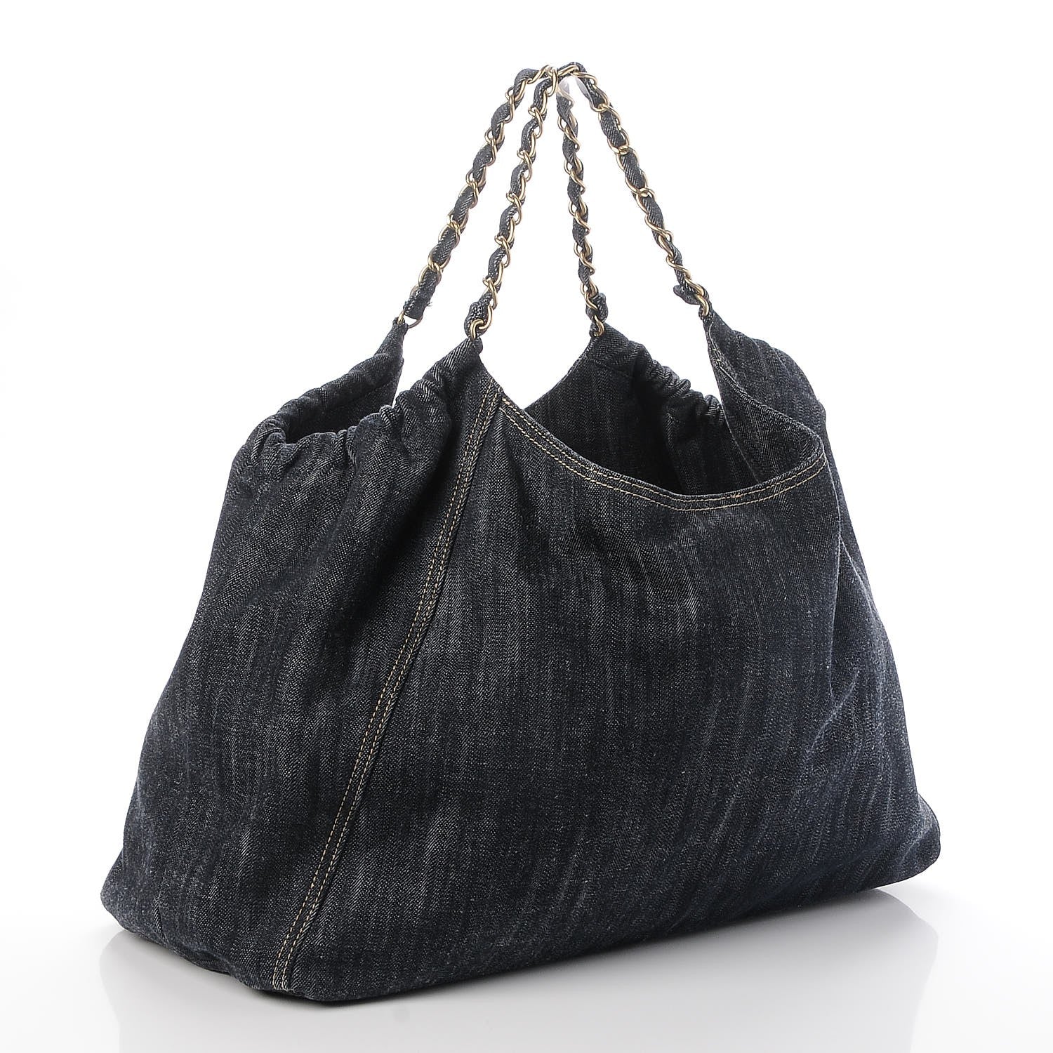 Chanel Denim XL Coco Cabas Tote Dark Blue 4 of 10