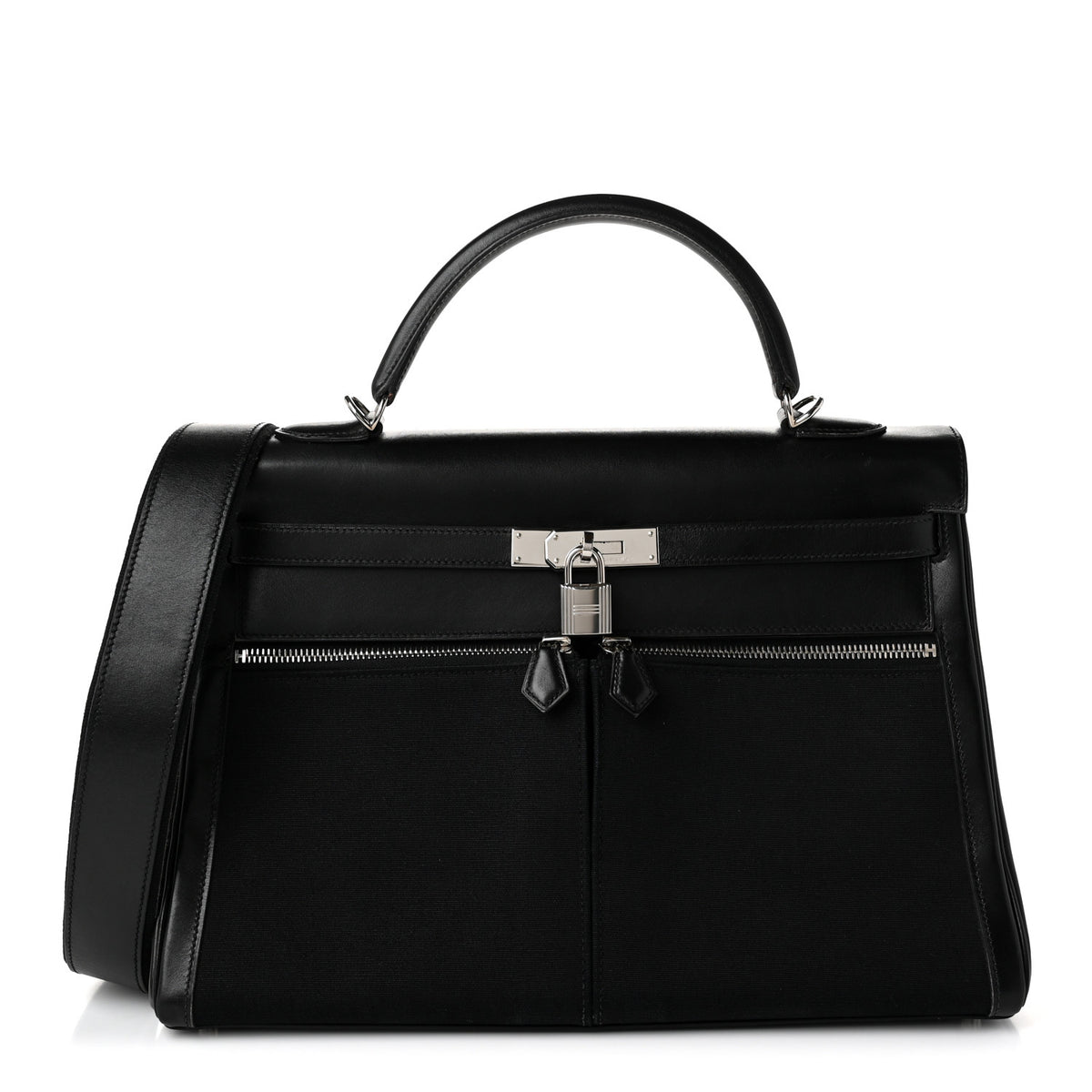 Hermes Box Toile Lakis Kelly 35 Black 1 of 10