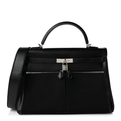 Hermes Box Toile Lakis Kelly 35 Black 1 of 10