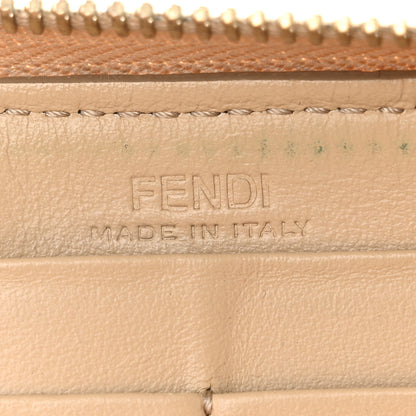 Fendi Vitello Liberty By The Way Zip Around Wallet Tortora 6 of 12