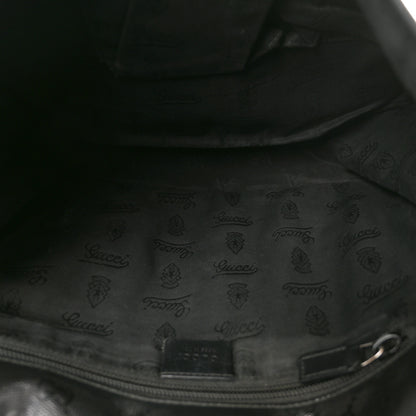 Gucci Imprime Monogram Medium Double Buckle Flap Messenger Bag Black 5 of 10
