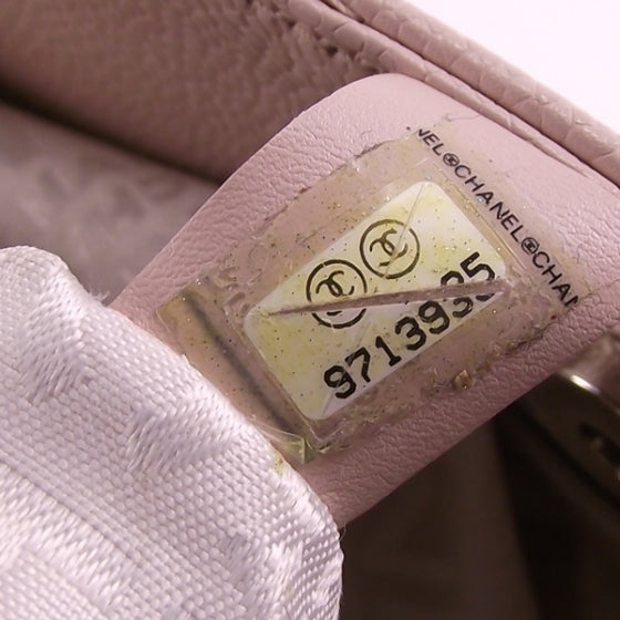 Caviar Square Stitched Tote Pink
