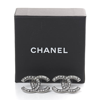 Chanel Baguette Crystal Pearl CC Bright Young Things Earrings Ruthenium 5 of 5
