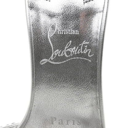 Christian Louboutin Suede Metallic Kid Lambskin Strass Mariza Is Back 85 Sandals 37.5 Silver 7 of 8