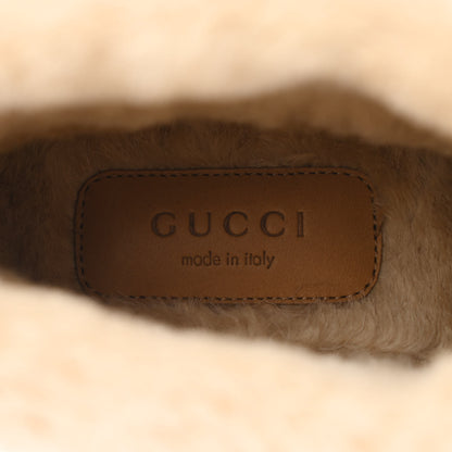 Gucci Calfskin Wool Womens Fria Horsebit Ankle Boots 36.5 New Caramel Butterscotch 7 of 10
