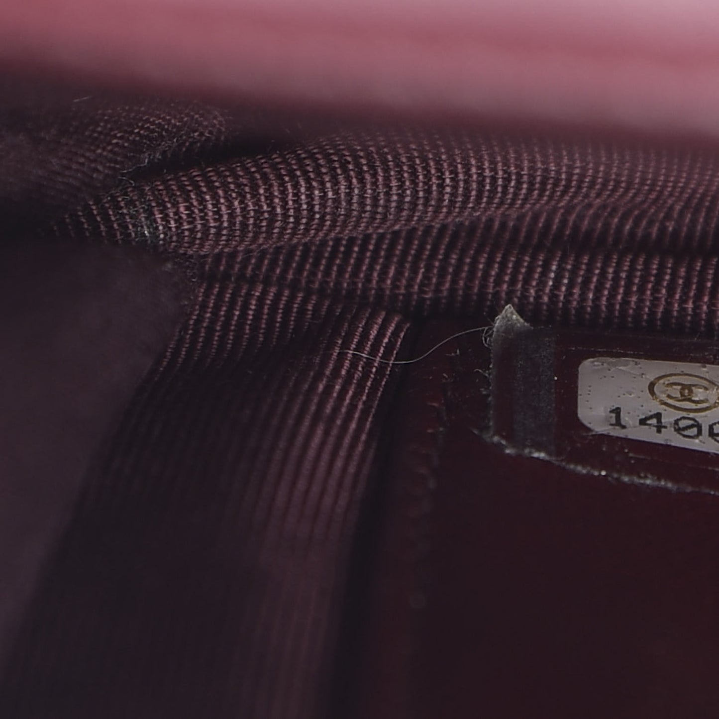 Patent Quilted Wallet On Chain WOC Burgundy