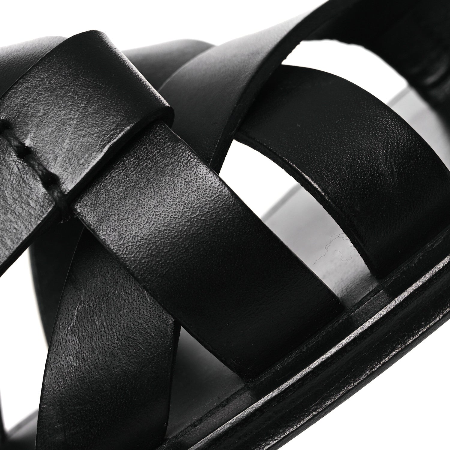 Saint Laurent Calfskin Pepe 05 Sandals 37 Black 11 of 13