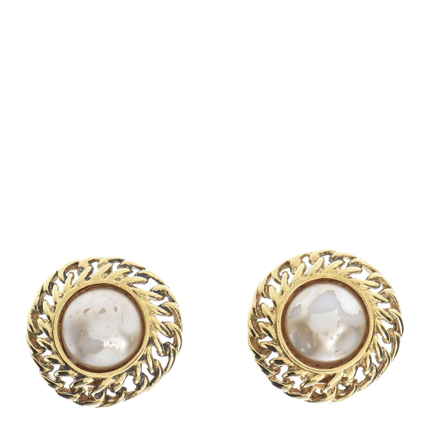 Pearl Clip On Earrings Gold
