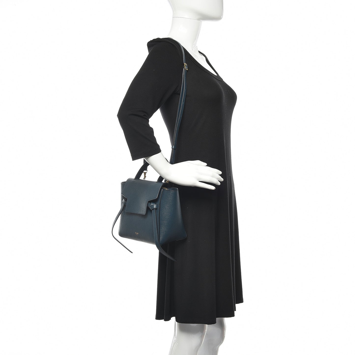 Baby Grained Calfskin Nano Belt Bag Abyss Blue
