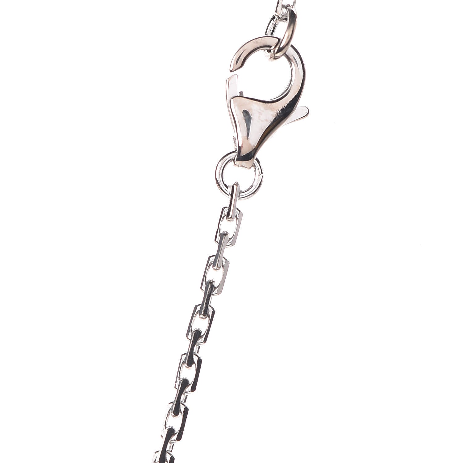 Cartier 18K White Gold 6 Diamonds LOVE Pendant Necklace 6 of 9