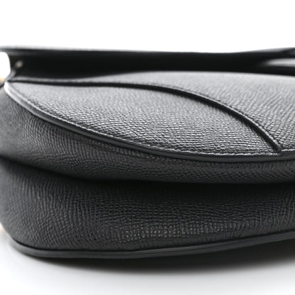 Christian Dior Grained Calfskin Saddle Bag Black 9 of 11