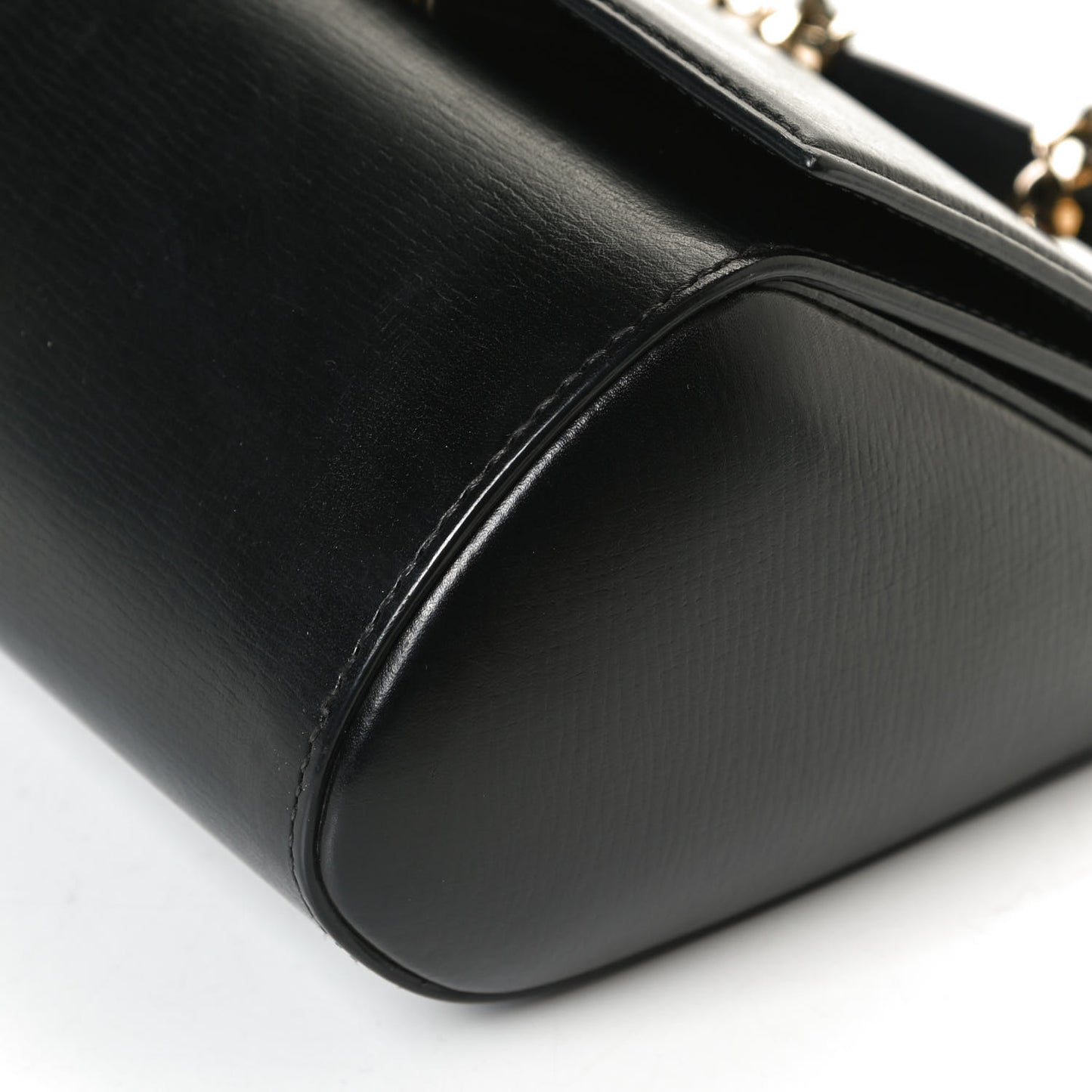 Textured Calfskin Mini Pandora Box Chain Crossbody Bag Black