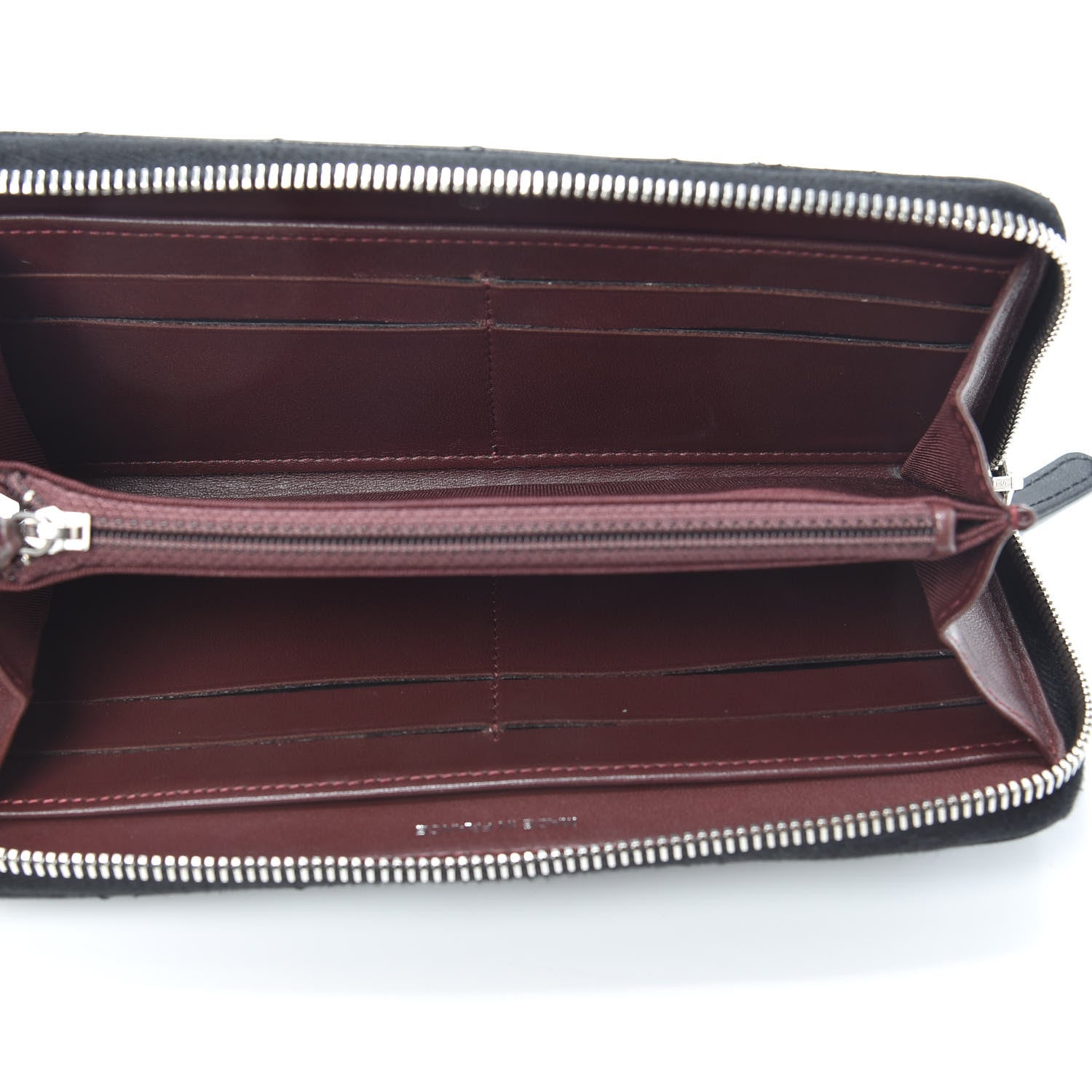 Chanel Lambskin Quilted Large Gusset Zip Around Wallet Black 5 of 8