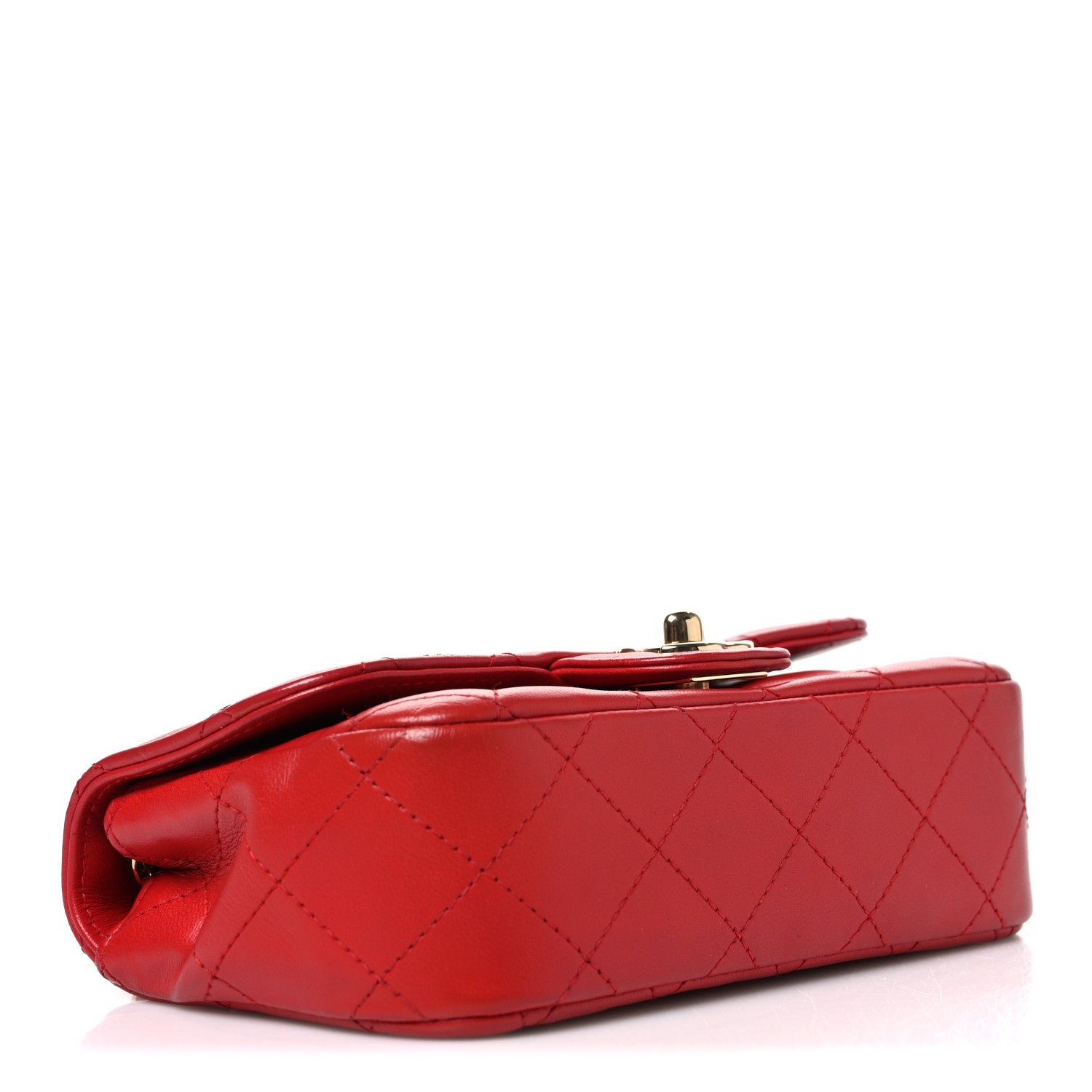 Chanel Lambskin Quilted Extra Mini V For Victory Flap Red 4 of 10