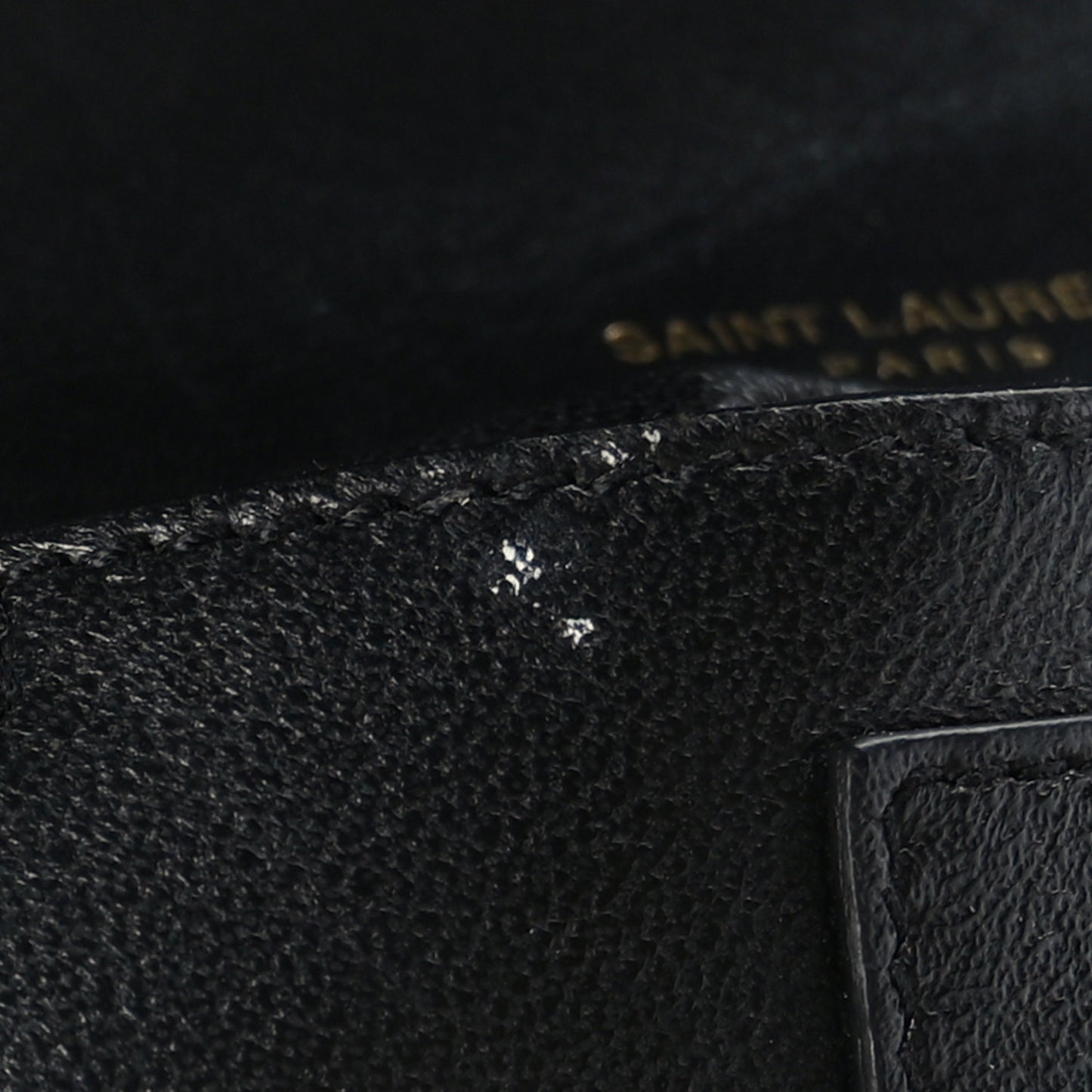 Patent Calfskin Matelasse Monogram Small Vicky Chain Bag Black