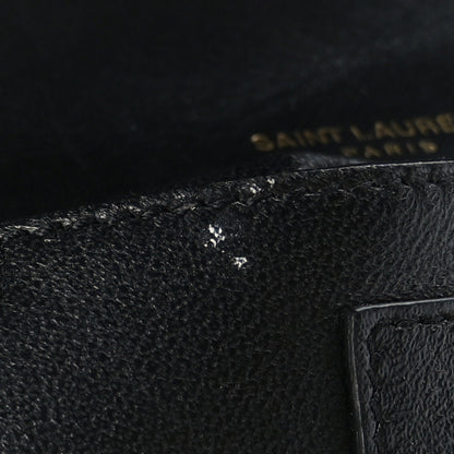 Saint Laurent Patent Calfskin Matelasse Monogram Small Vicky Chain Bag Black 12 of 12
