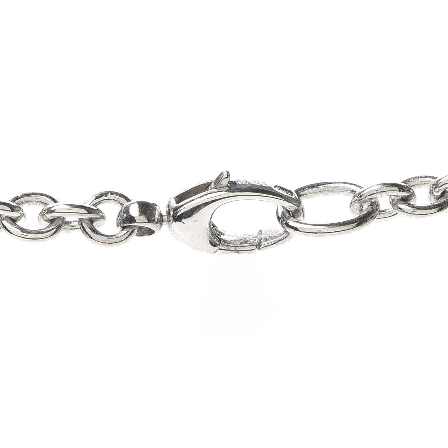 Sterling Silver Bamboo Horsebit Pendant Necklace