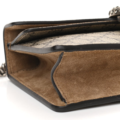 Gucci GG Supreme Monogram Suede Crystal Small Dionysus Shoulder Bag Beige Ebony Taupe 7 of 8