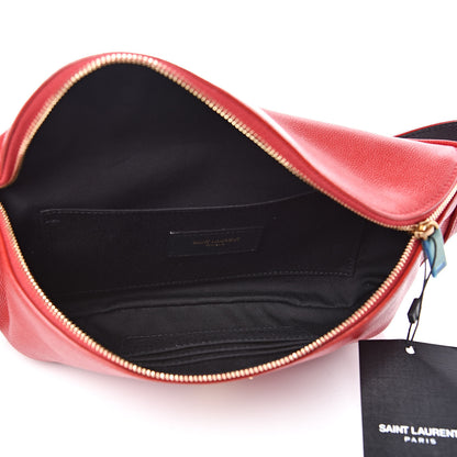 Saint Laurent Grain De Poudre Monogram Belt Bag Rouge Eros 5 of 9