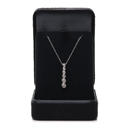 Tiffany Platinum Diamond Jazz Graduated Drop Pendant Necklace 6 of 6