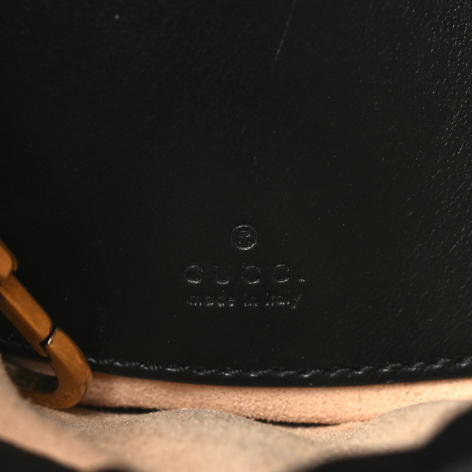 Gucci Calfskin Matelasse Mini GG Marmont 2.0 Bucket Bag Black 6 of 9