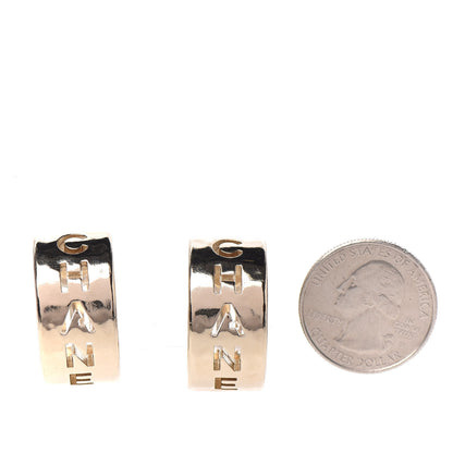 Chanel Metal Bow-tiful CC Hoop Clip On Earrings Gold 2 of 5