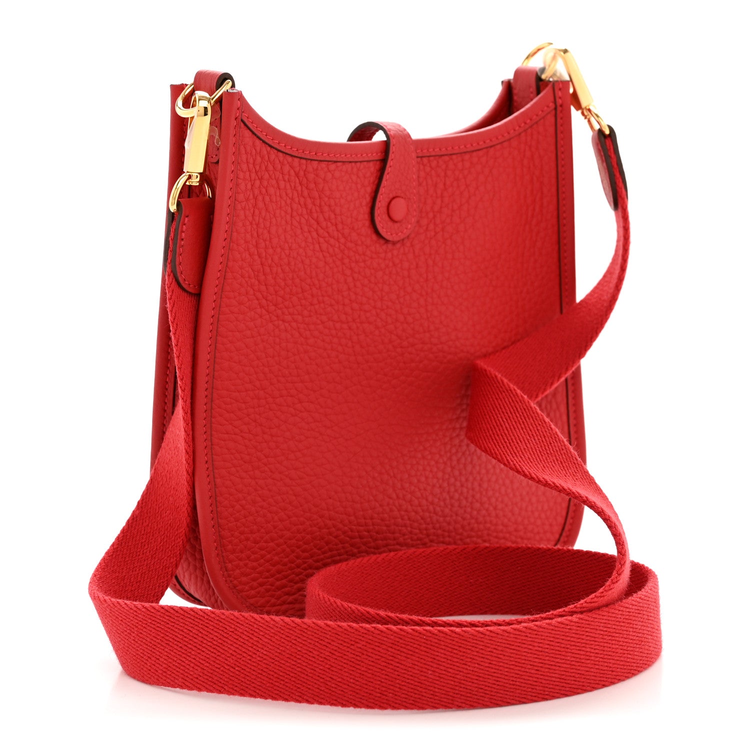 Hermes Taurillon Clemence Evelyne TPM Rouge Casaque 1843429
