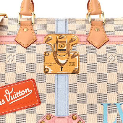 Louis Vuitton Damier Azur Summer Trunks Speedy Bandouliere 30 8 of 13