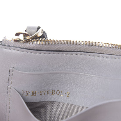 Valentino Garavani Vitello Rockstud Key Coin Case Card Holder Grey 7 of 9