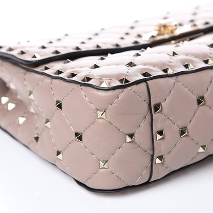 Valentino Garavani Lambskin Medium Rockstud Spike Shoulder Bag Poudre 7 of 9