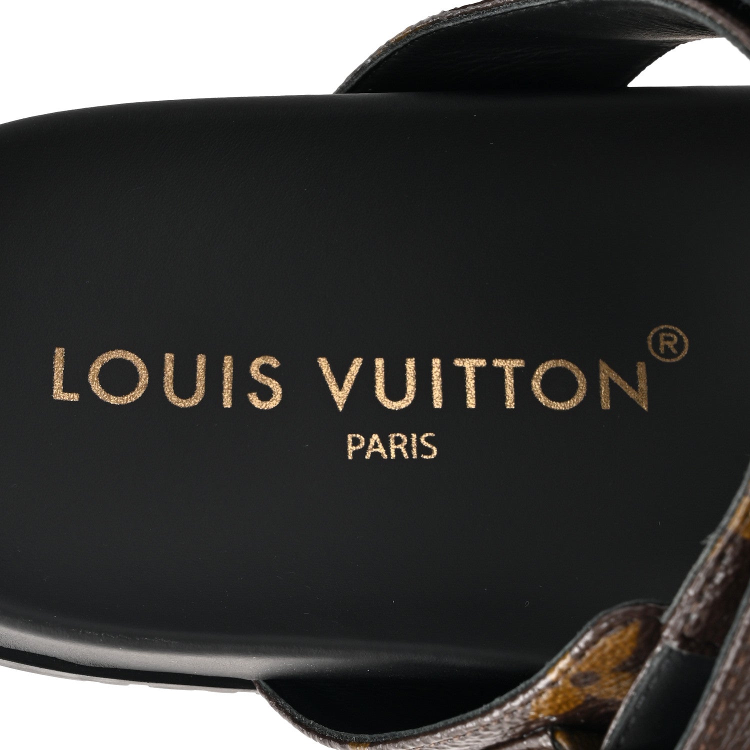 Louis Vuitton Monogram Bom Dia Mule Sandals 38.5 Black 7 of 11