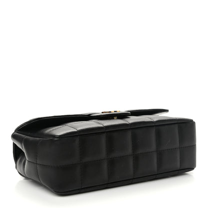 Chanel Lambskin Quilted Mini Chocolate Bar Camellia Flap Black 4 of 12
