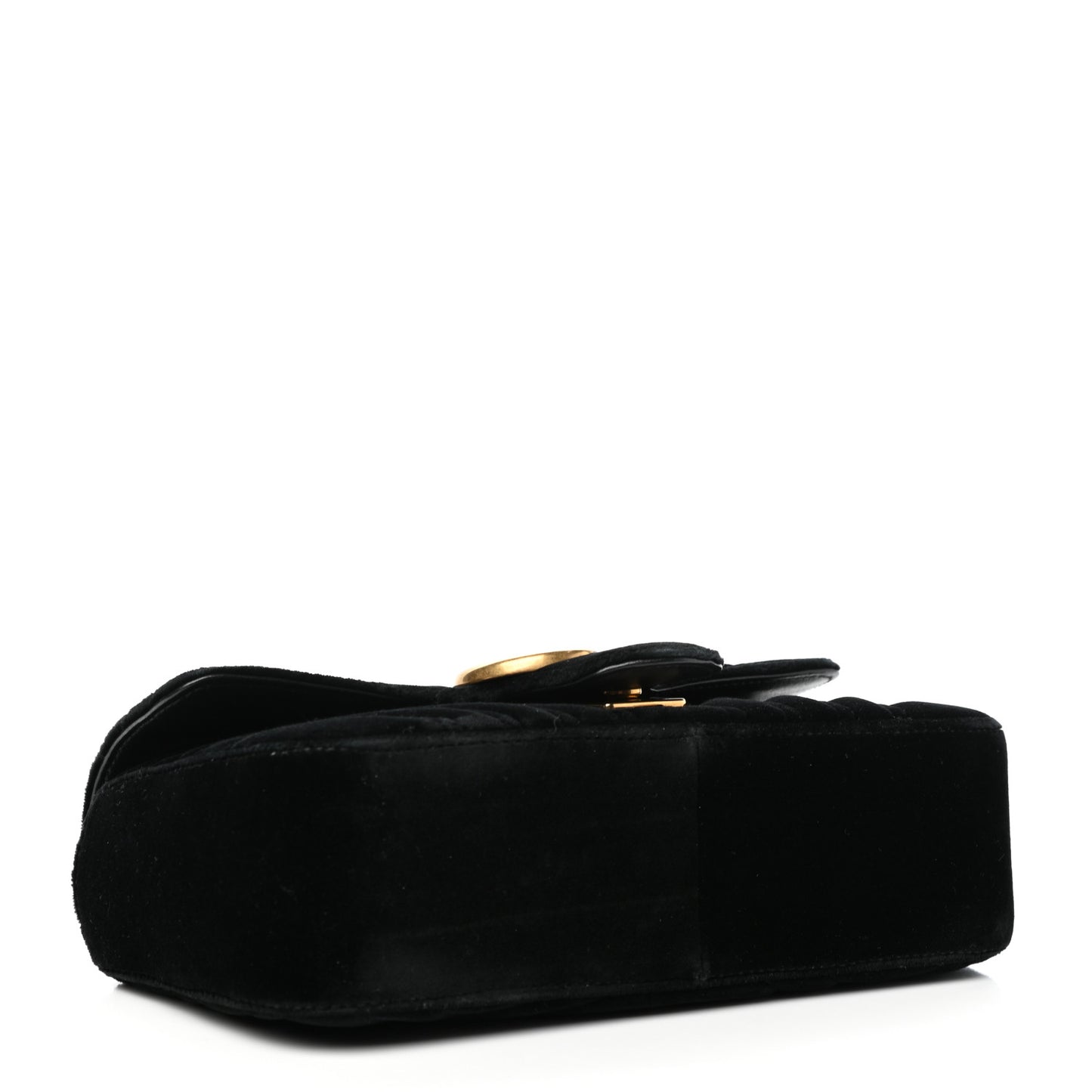 Velvet Matelasse Mini GG Marmont Shoulder Bag Black