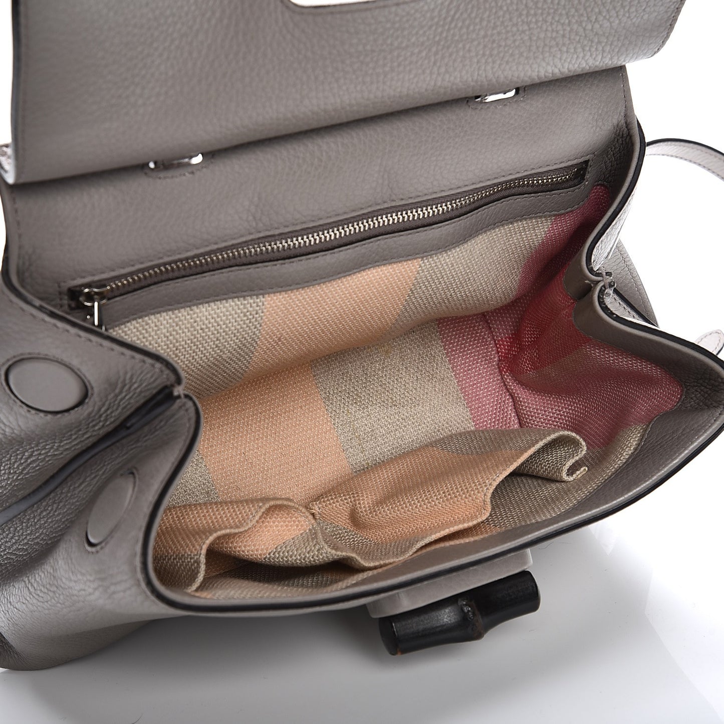 Cellarius Calfskin Small Bamboo Daily Top Handle Bag Storm Grey