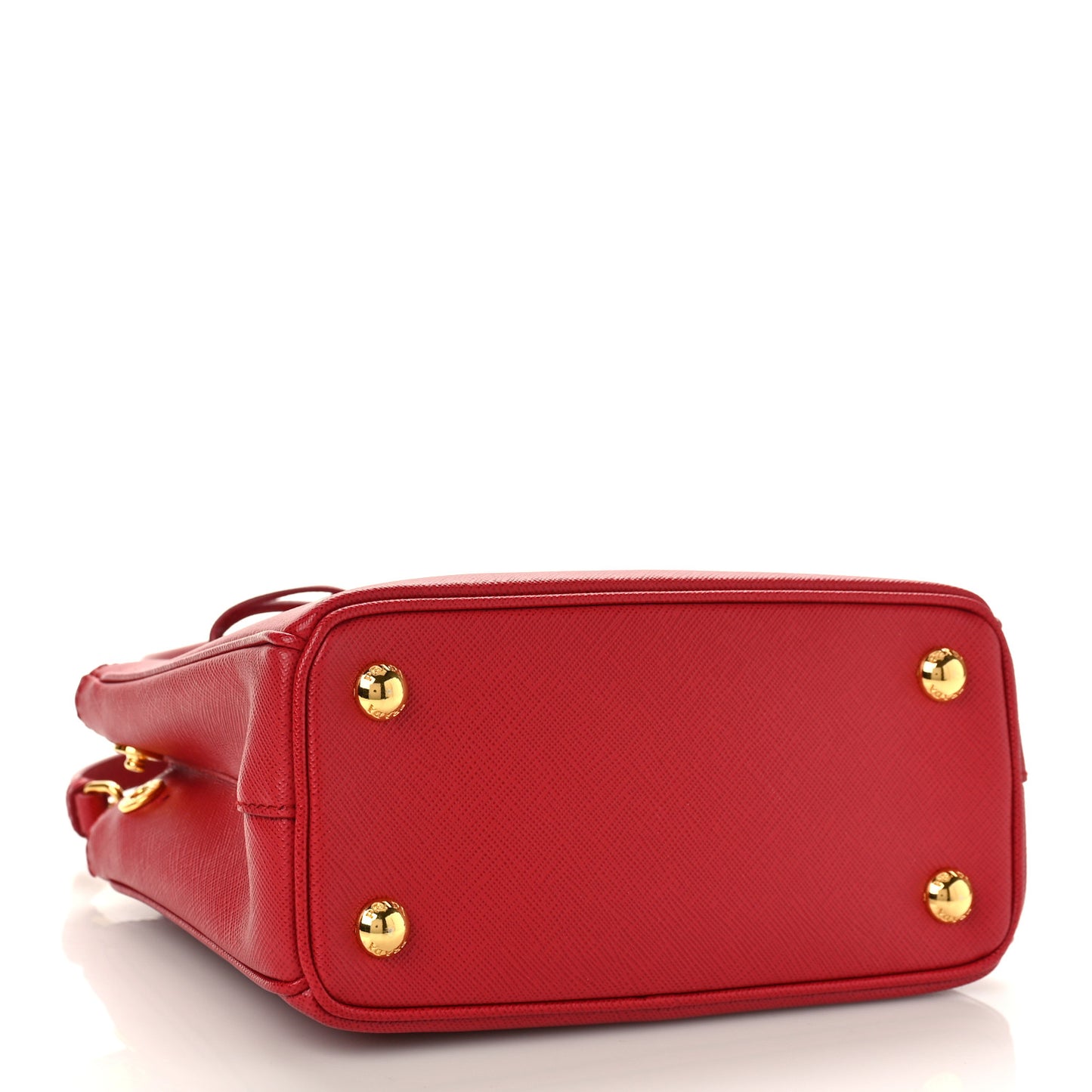 Saffiano Mini Galleria Double Zip Tote Fuoco