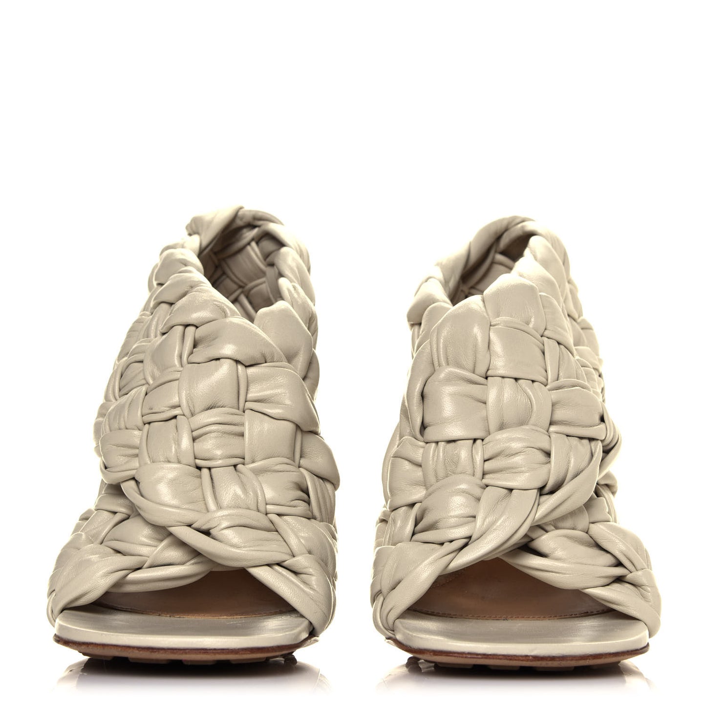 Shiny Nappa Intrecciato The Board Sandals 38 Wax