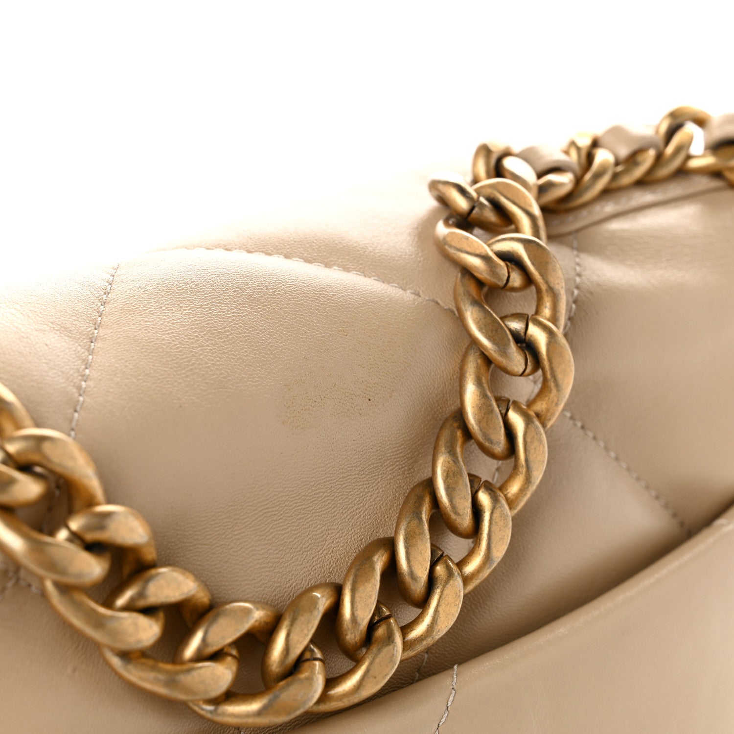 Chanel Lambskin Quilted Medium Chanel 19 Flap Beige 10 of 11