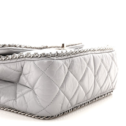 Chanel Crumpled Calfskin Medium Chain All Over Flap Grey 9 of 11