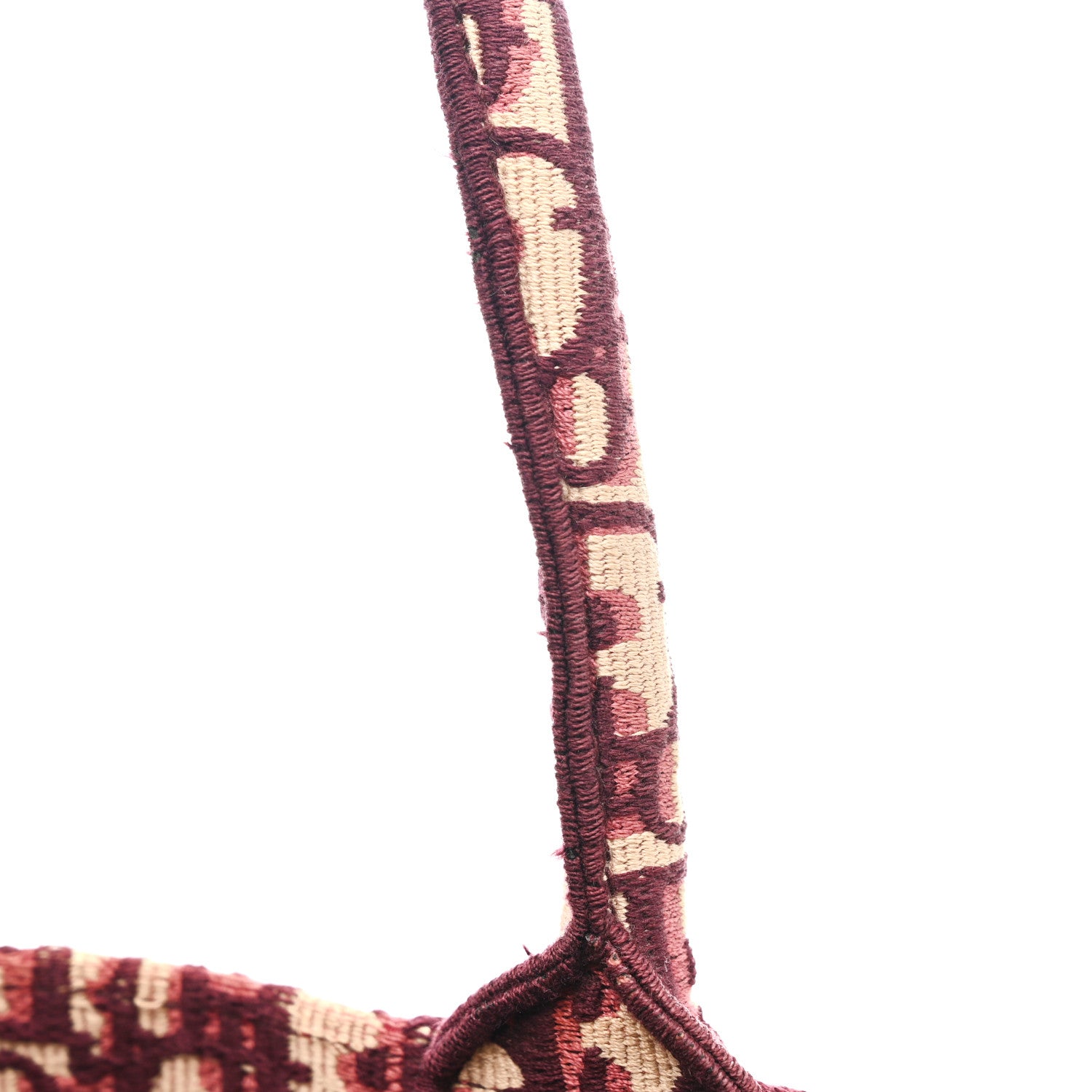 Christian Dior Oblique Medium Book Tote Burgundy Multicolor 12 of 13