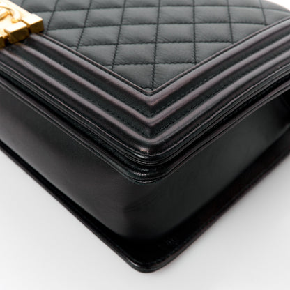 Chanel Calfskin Quilted New Medium Boy Flap Black 14 of 15
